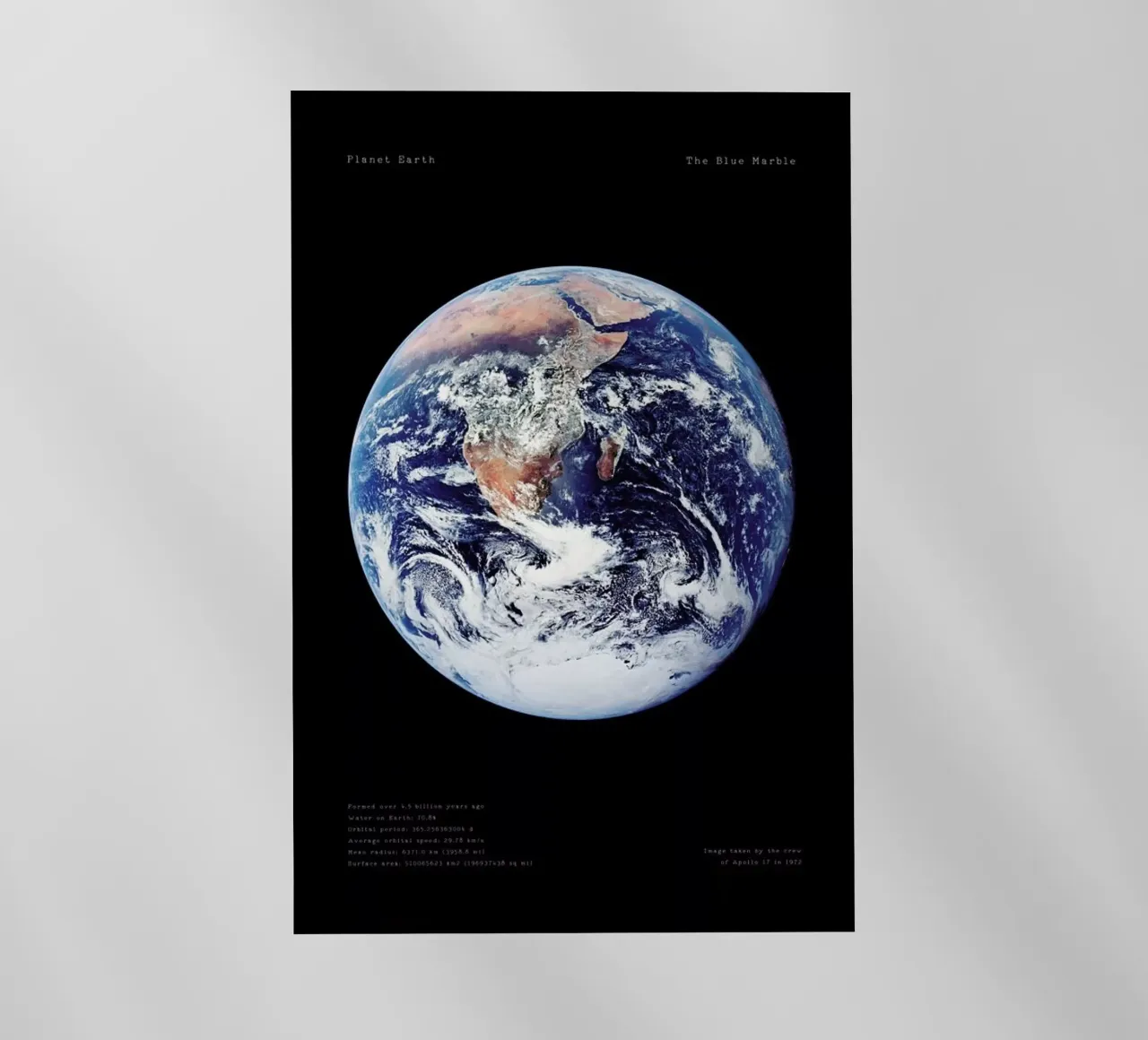 View of Earth from Apollo 17 pellicola backlit da Vintage by JUNIQE