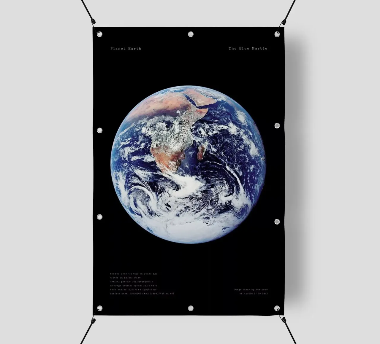 View of Earth from Apollo 17 telo in pvc da Vintage by JUNIQE