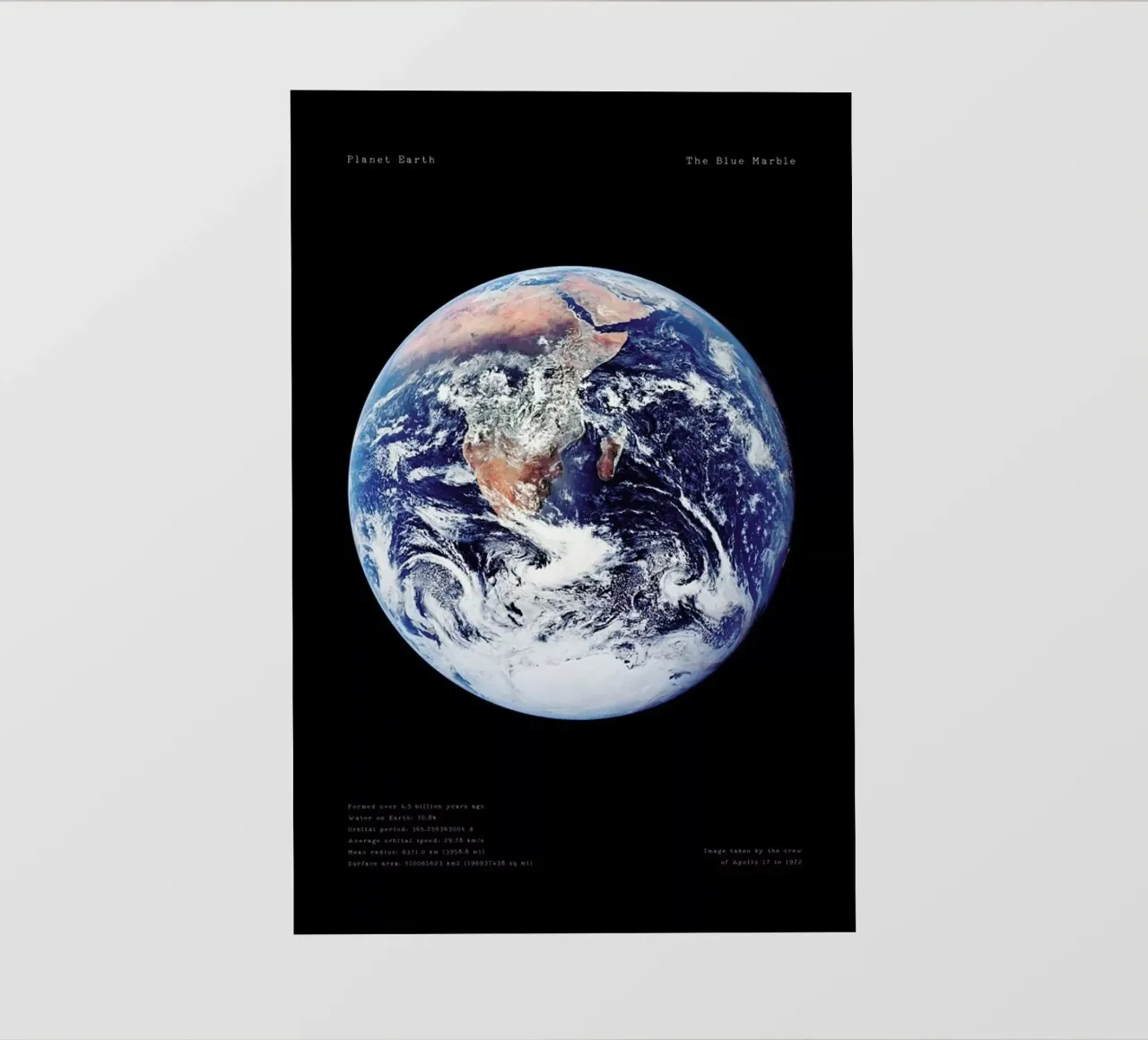 View of Earth from Apollo 17 telo in pvc da Vintage by JUNIQE