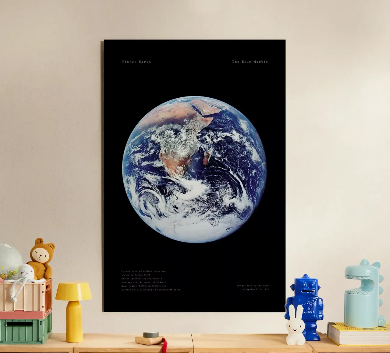 View of Earth from Apollo 17 pannello forex da Vintage by JUNIQE