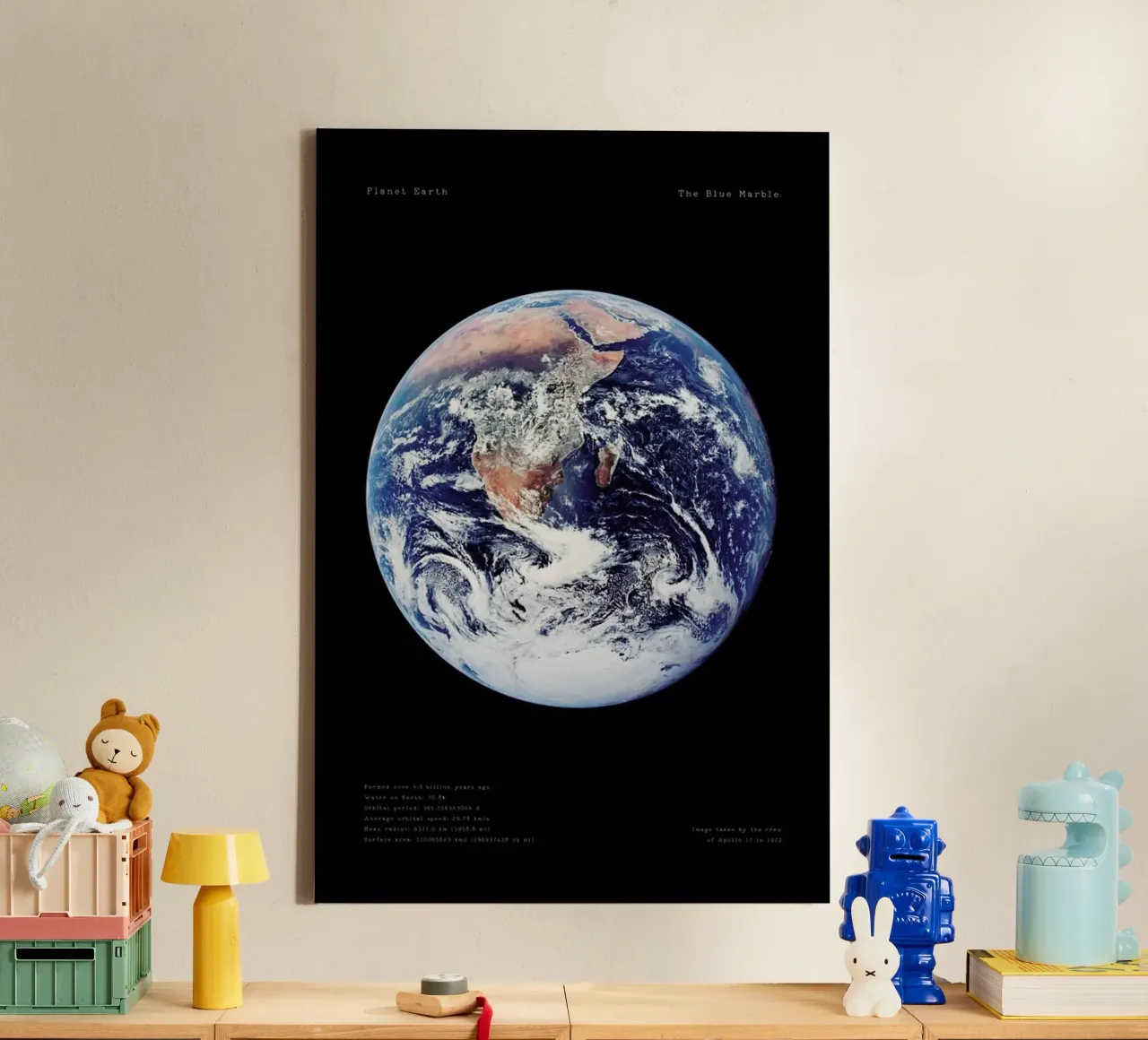 View of Earth from Apollo 17 tela da Vintage by JUNIQE