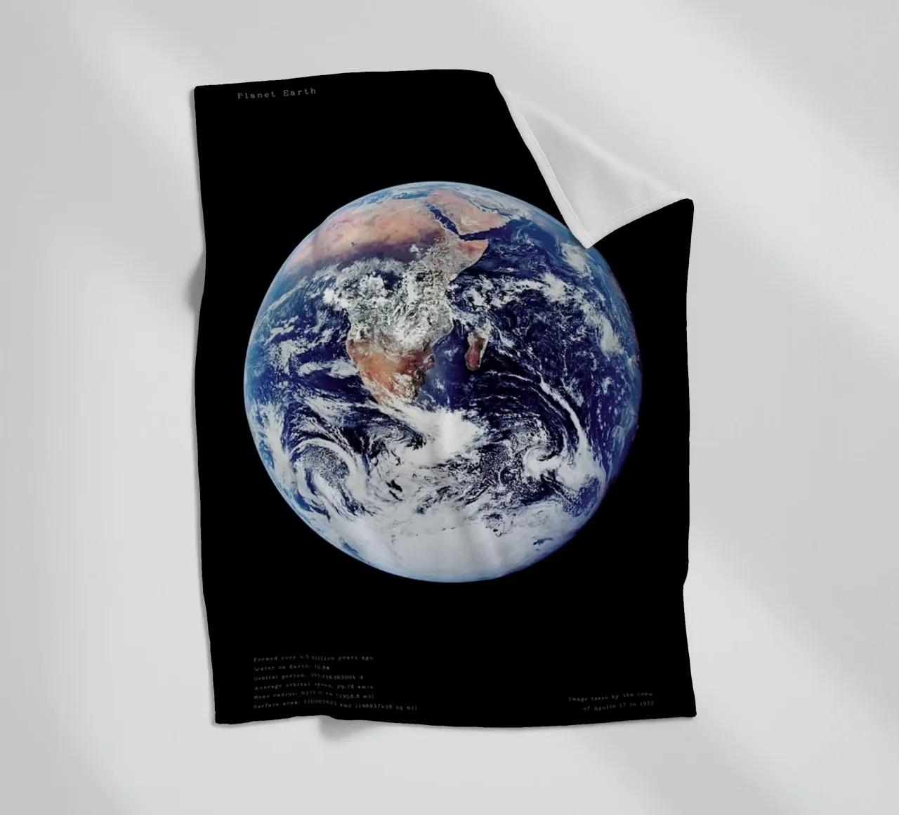 View of Earth from Apollo 17 coperta in pile da Vintage by JUNIQE