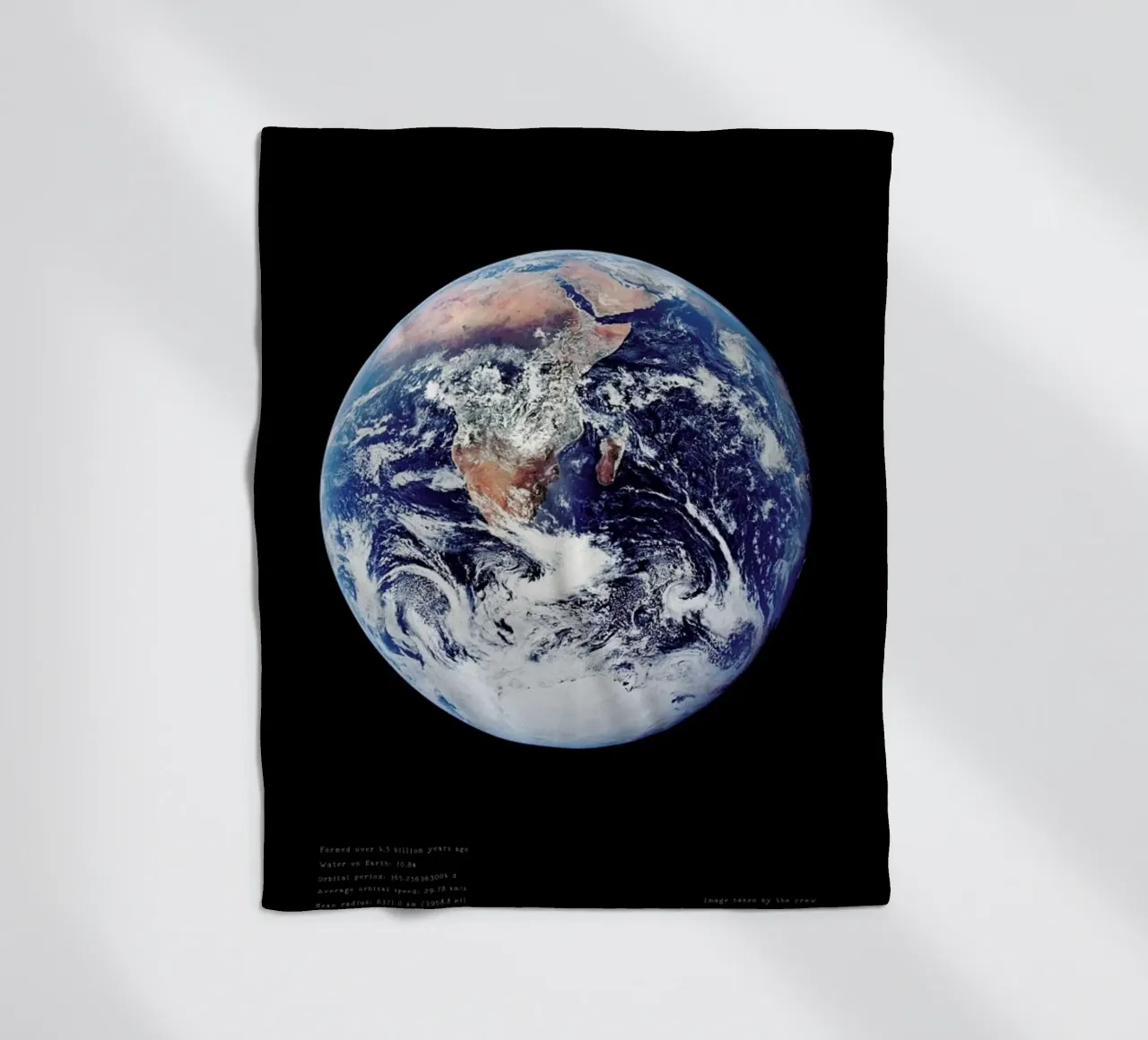 View of Earth from Apollo 17 coperta in pile da Vintage by JUNIQE