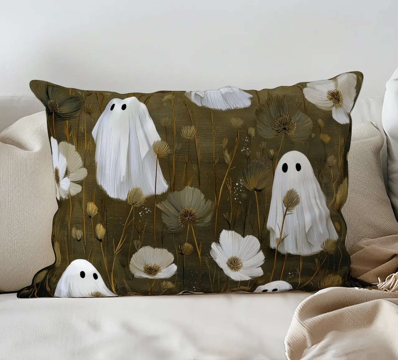 I fantasmi di Halloween giocano a calcio cuscino da Fleur de Lys