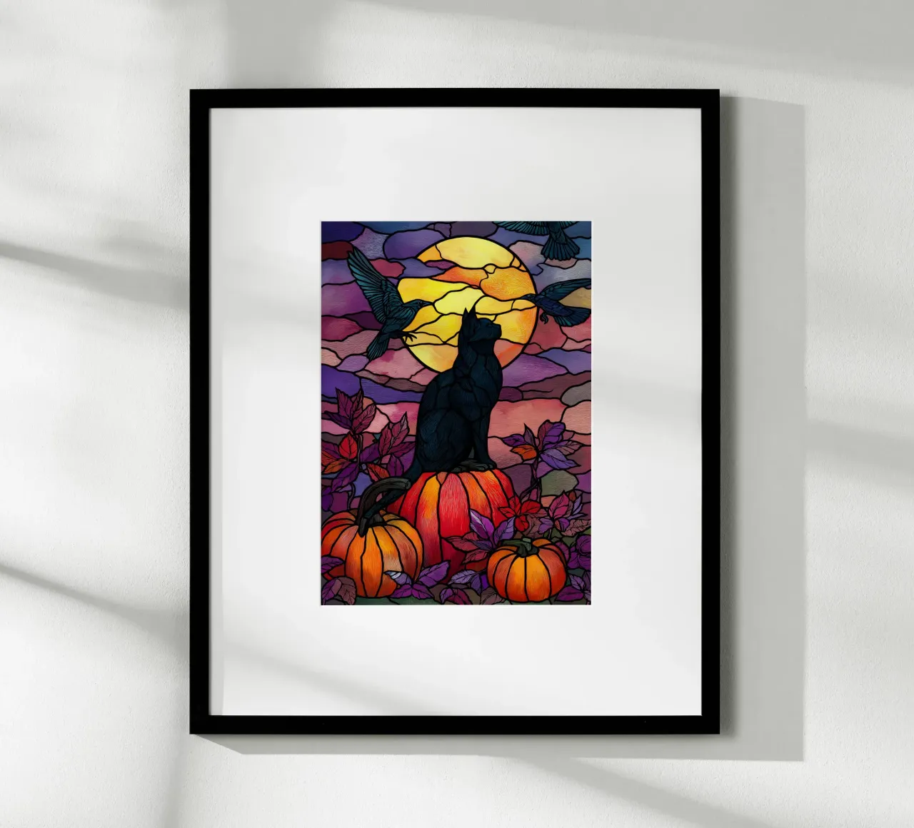 Gatto nero di Halloween poster da Fleur de Lys