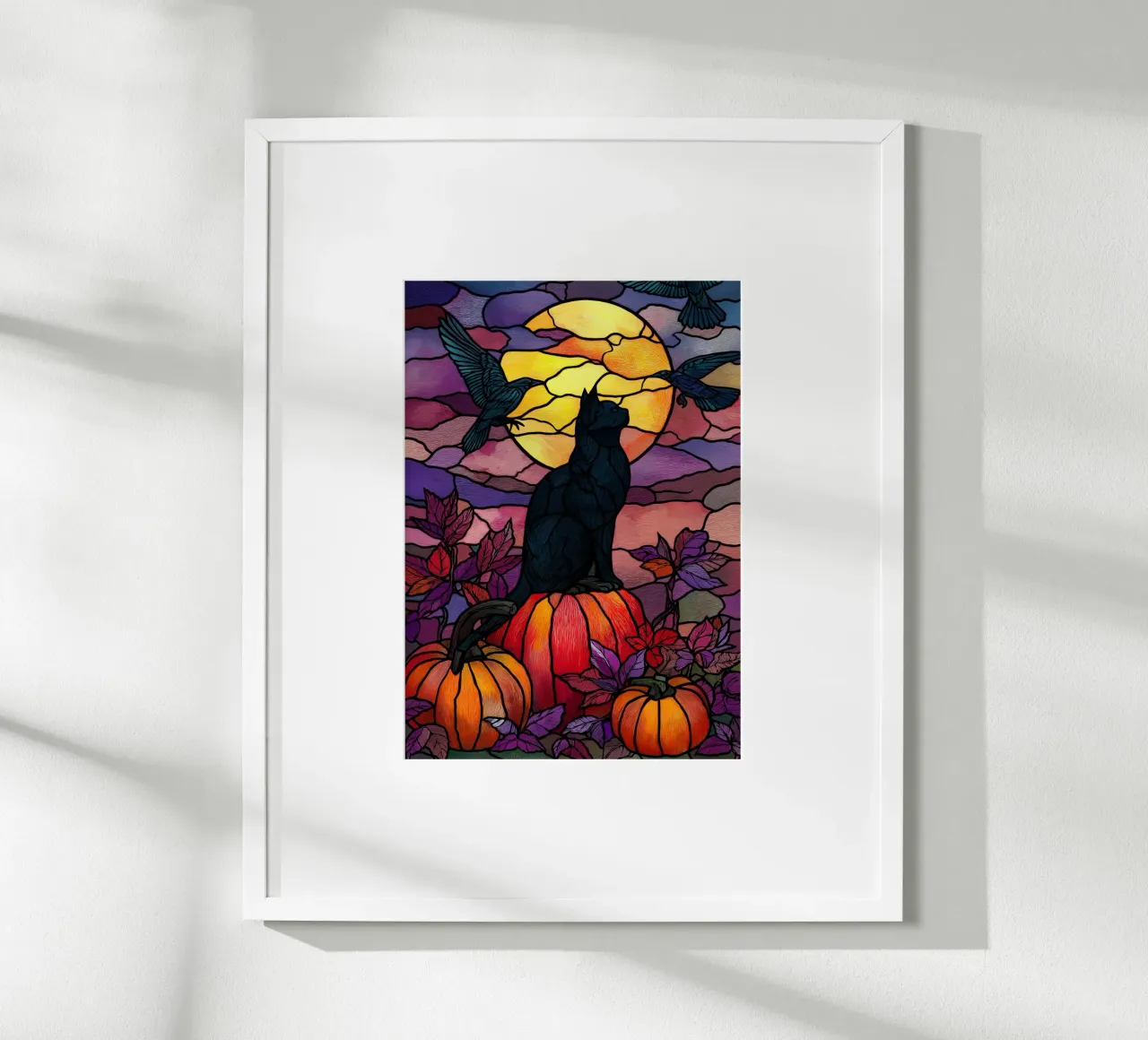 Gatto nero di Halloween poster da Fleur de Lys