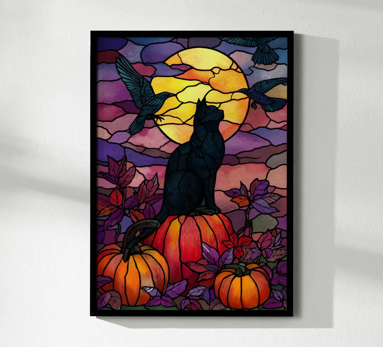 Gatto nero di Halloween poster da Fleur de Lys