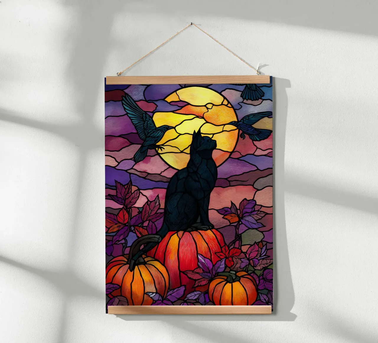 Gatto nero di Halloween poster da Fleur de Lys