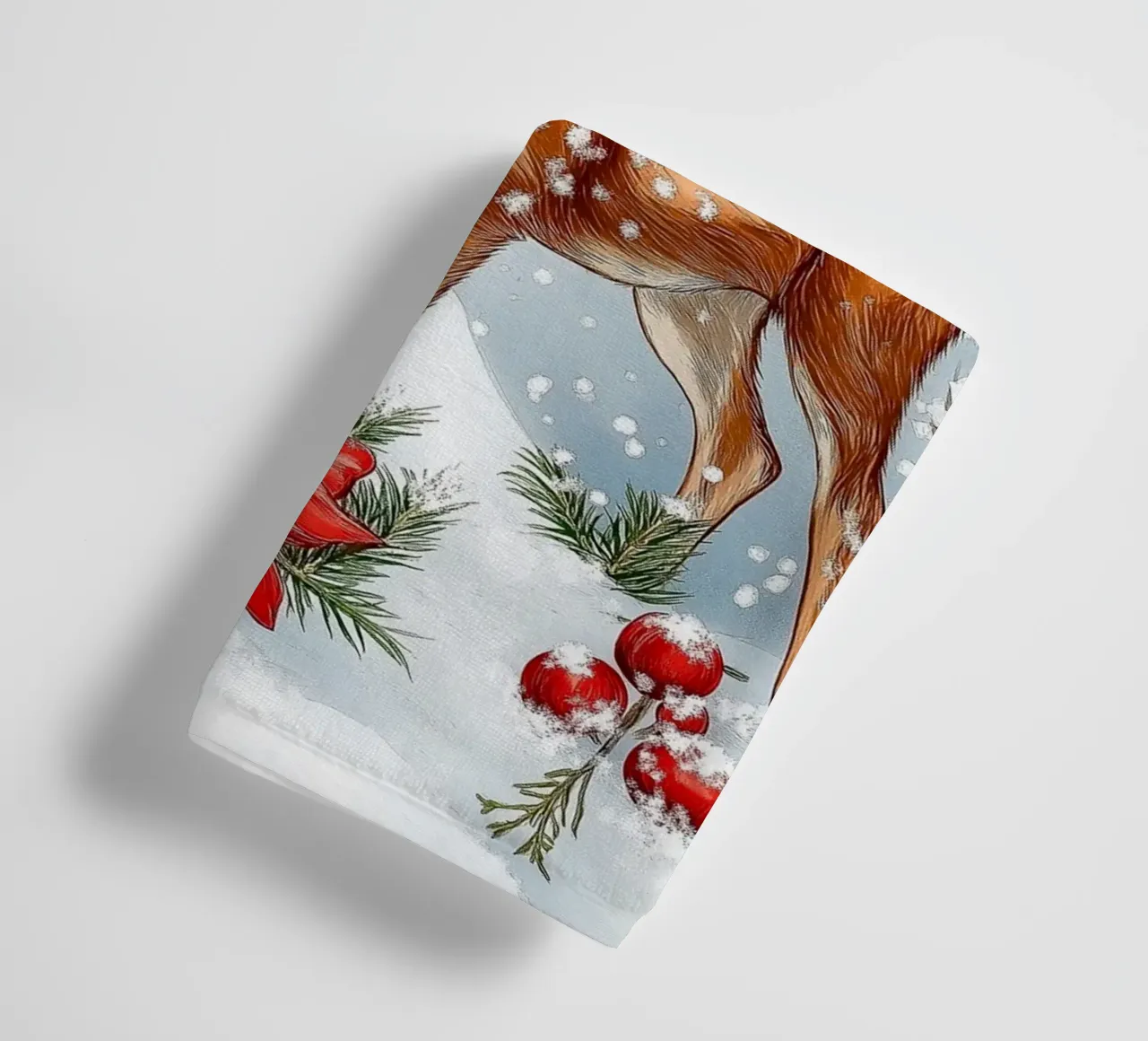 Christmas Deer towel by Fleur de Lys