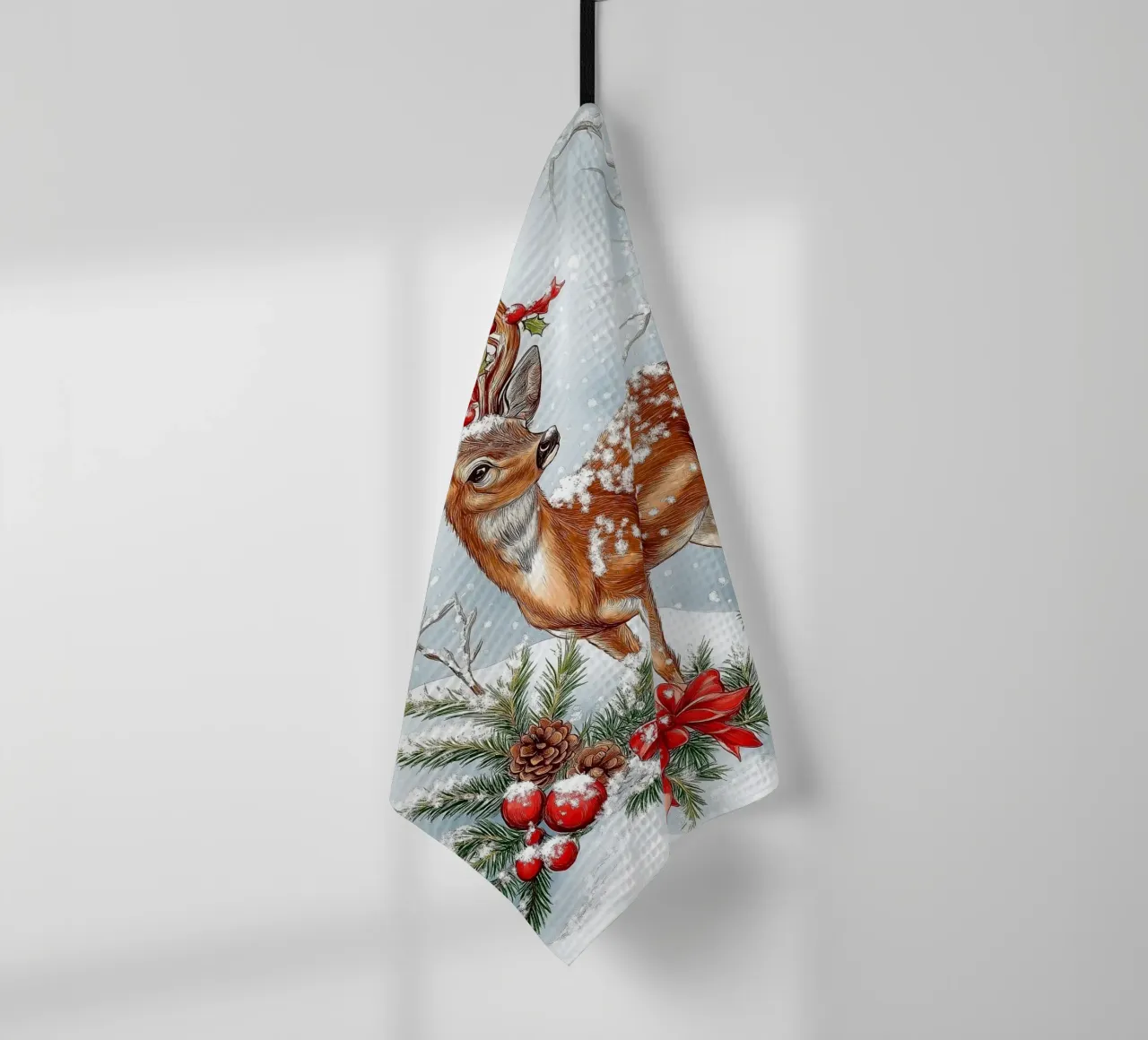 Cervo di Natale canovaccio da cucina da Fleur de Lys