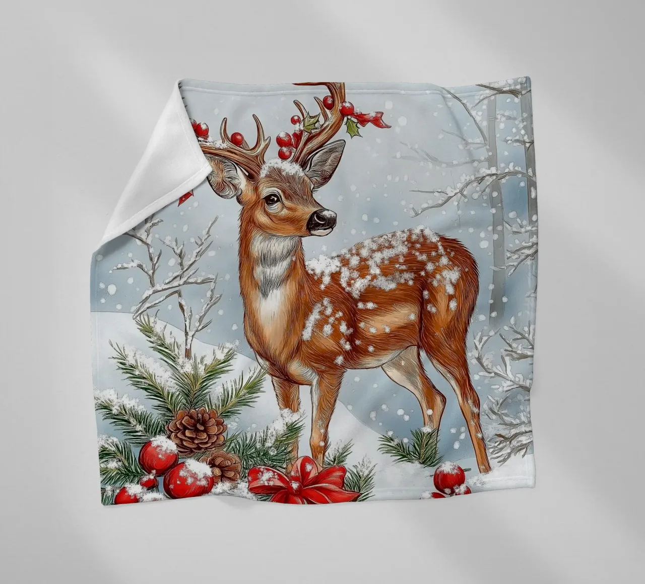 Cervo di Natale coperta in pile da Fleur de Lys