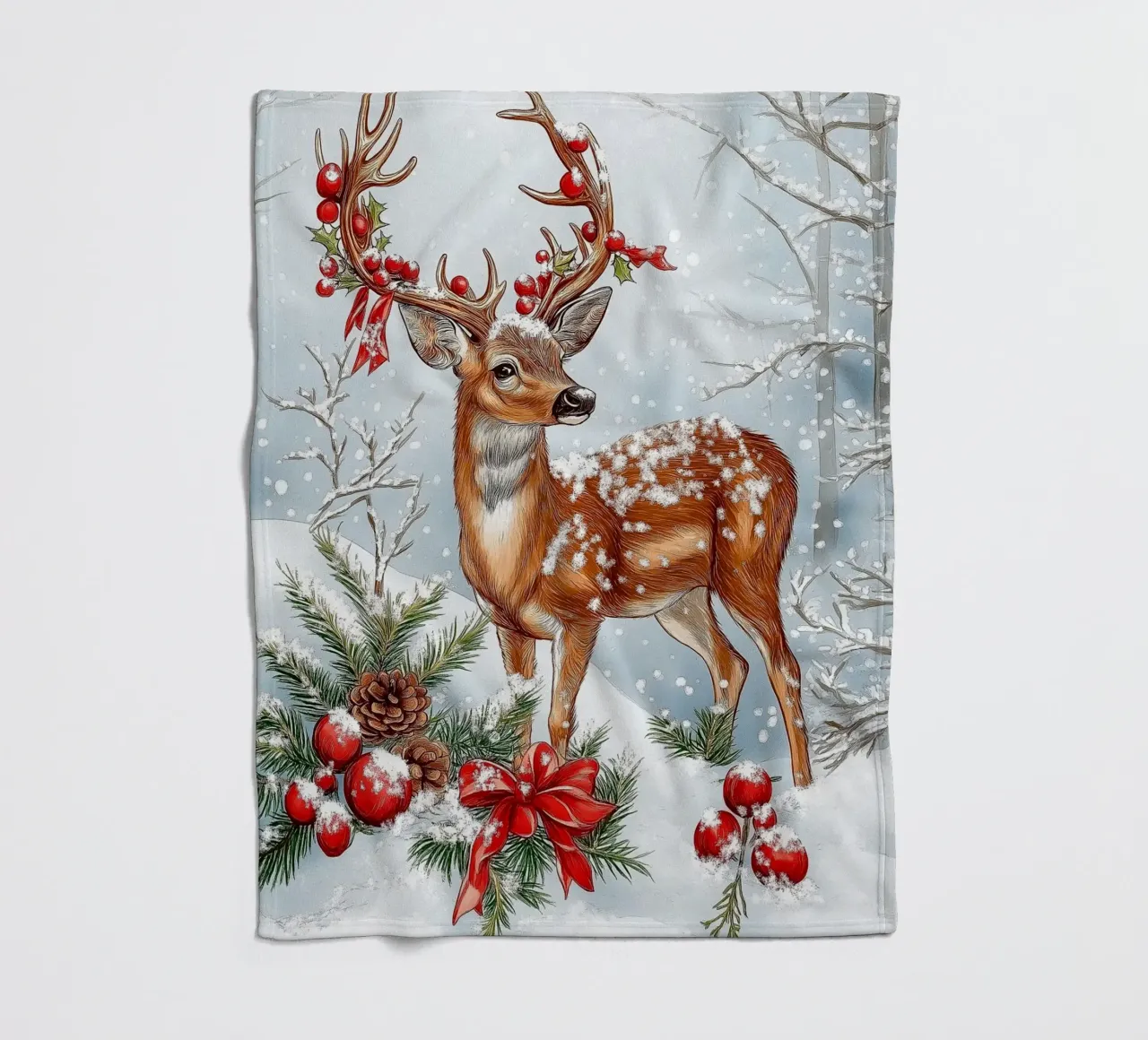 Cervo di Natale coperta in pile da Fleur de Lys