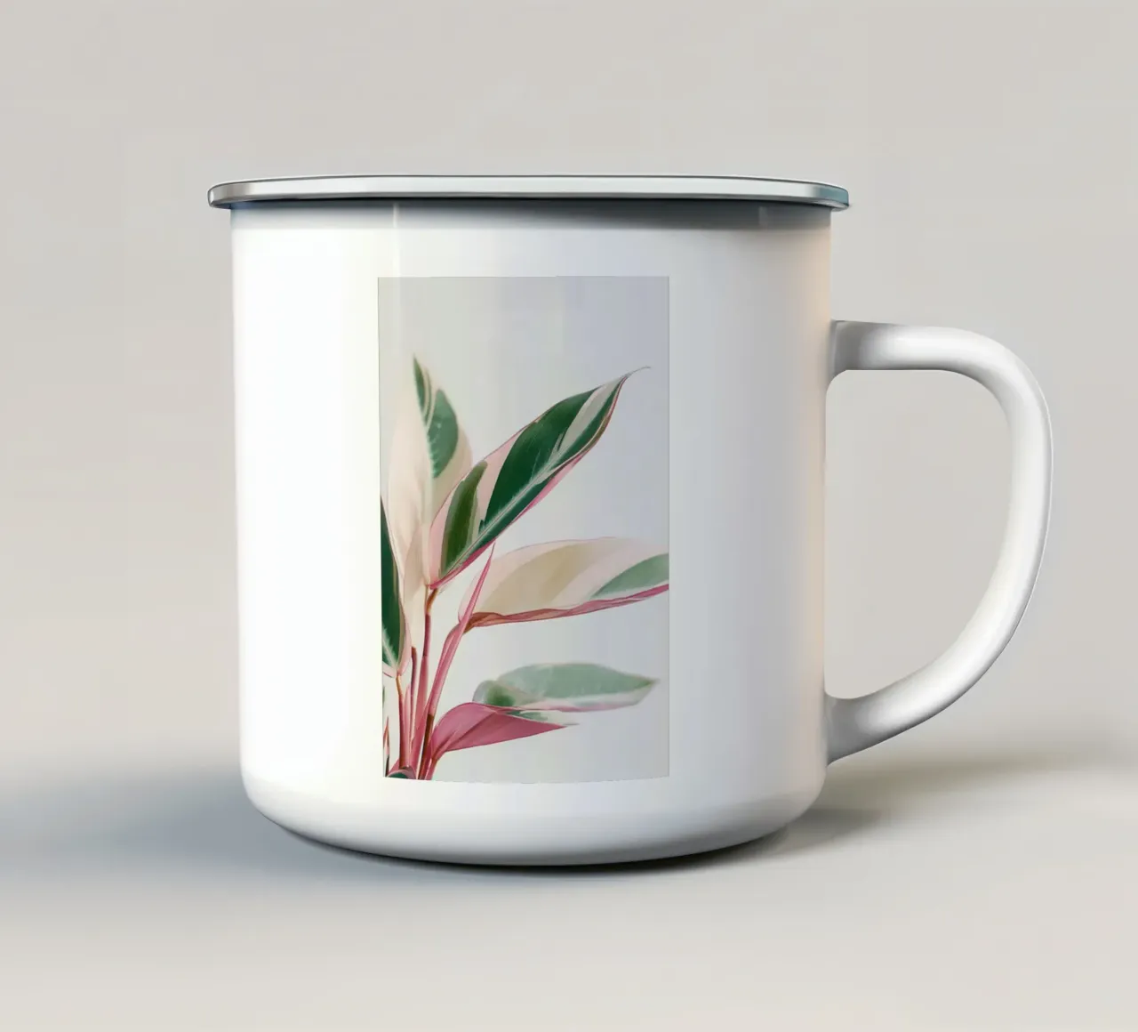 Blush Botanica – Tropical Plant Wall Print tazza in smalto da Vela Luna