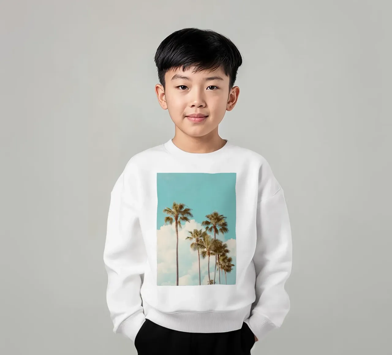California Dream – Retro Palm Tree Print felpa bambino da Vela Luna