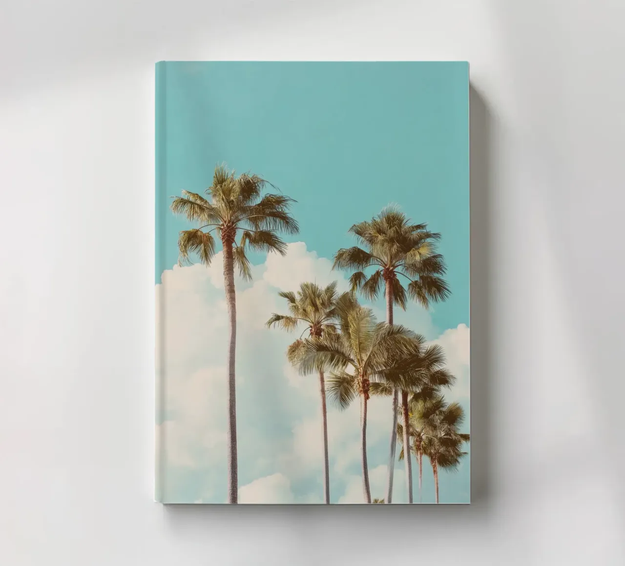 California Dream – Retro Palm Tree Print notebook by Vela Luna