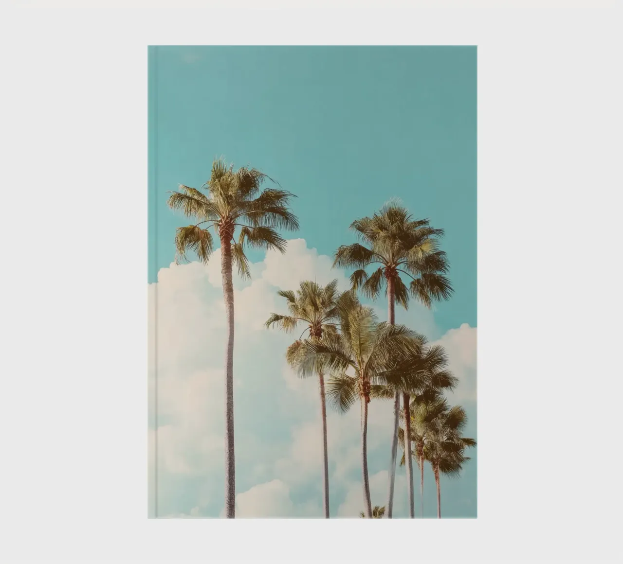 California Dream – Retro Palm Tree Print notebook by Vela Luna