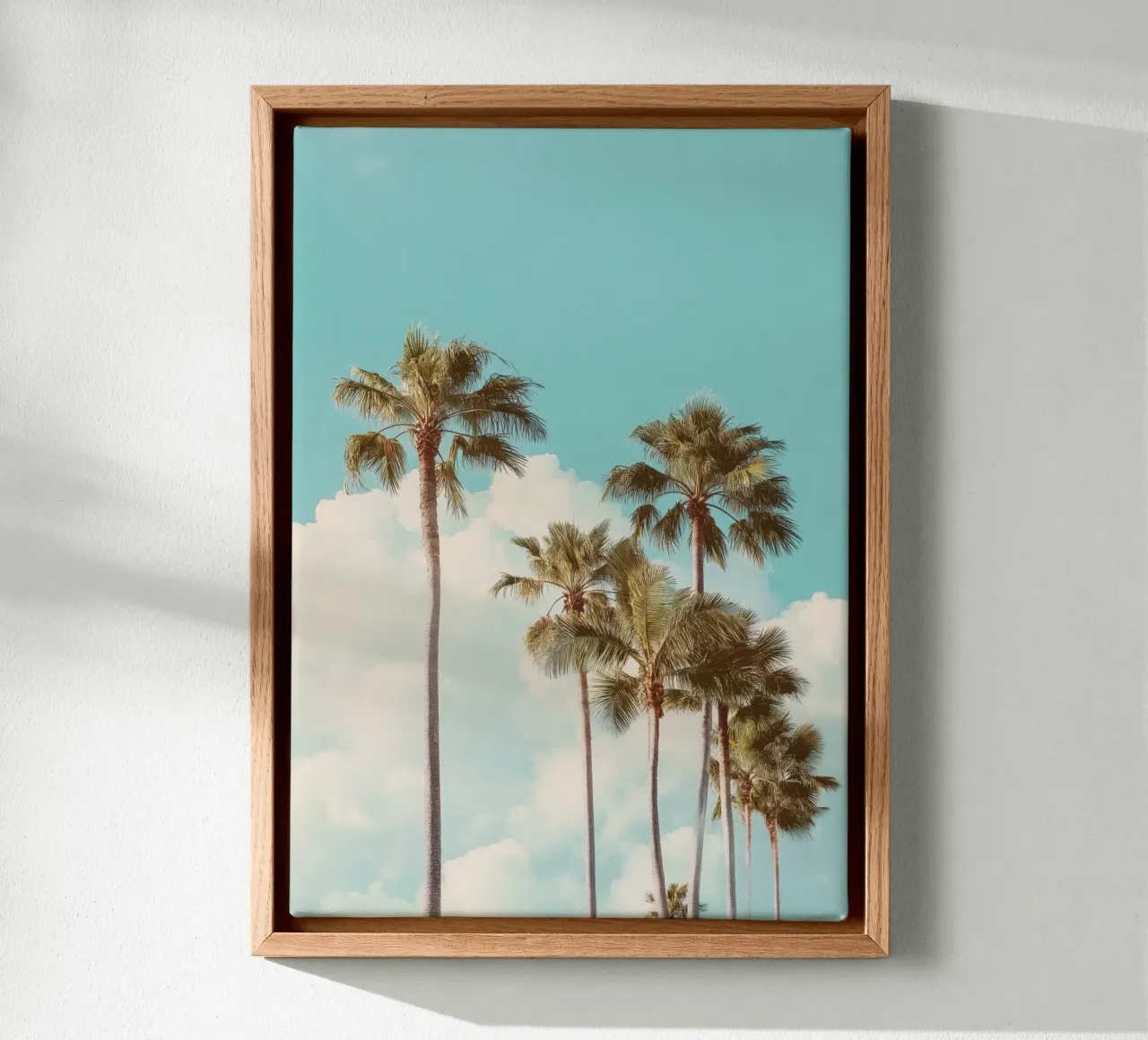 California Dream – Retro Palm Tree Print canvas by Vela Luna