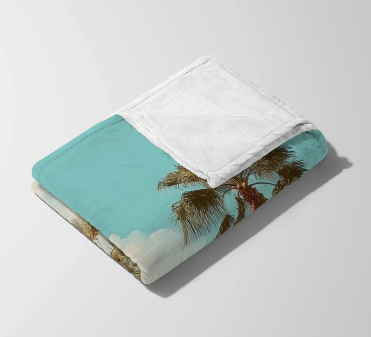 California Dream – Retro Palm Tree Print coperta in pile da Vela Luna