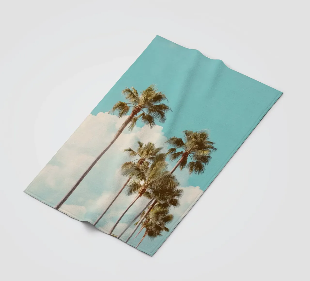California Dream – Retro Palm Tree Print coperta in pile da Vela Luna