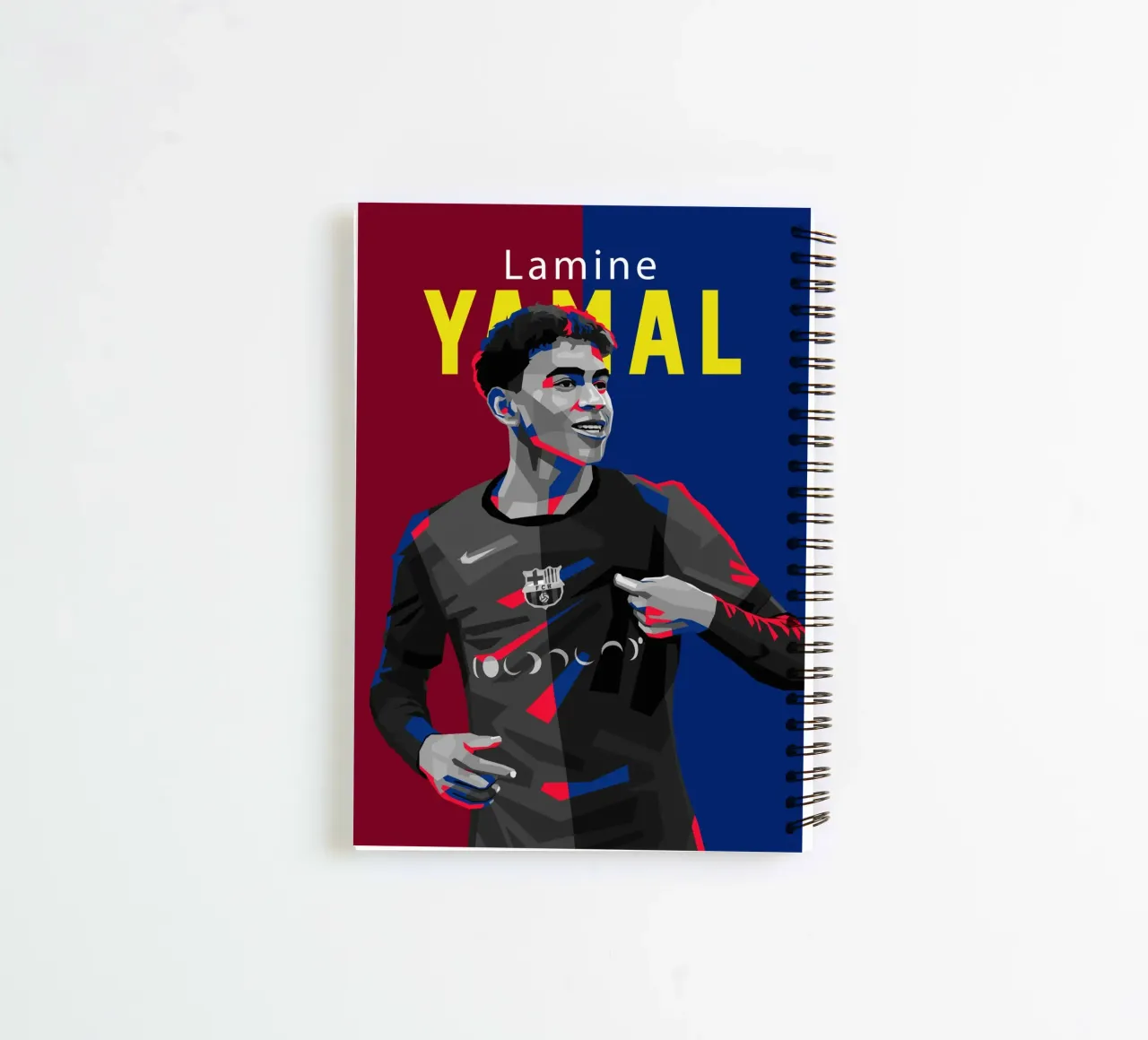 Lamine Yamal spiral notebook by WPAP MALANG