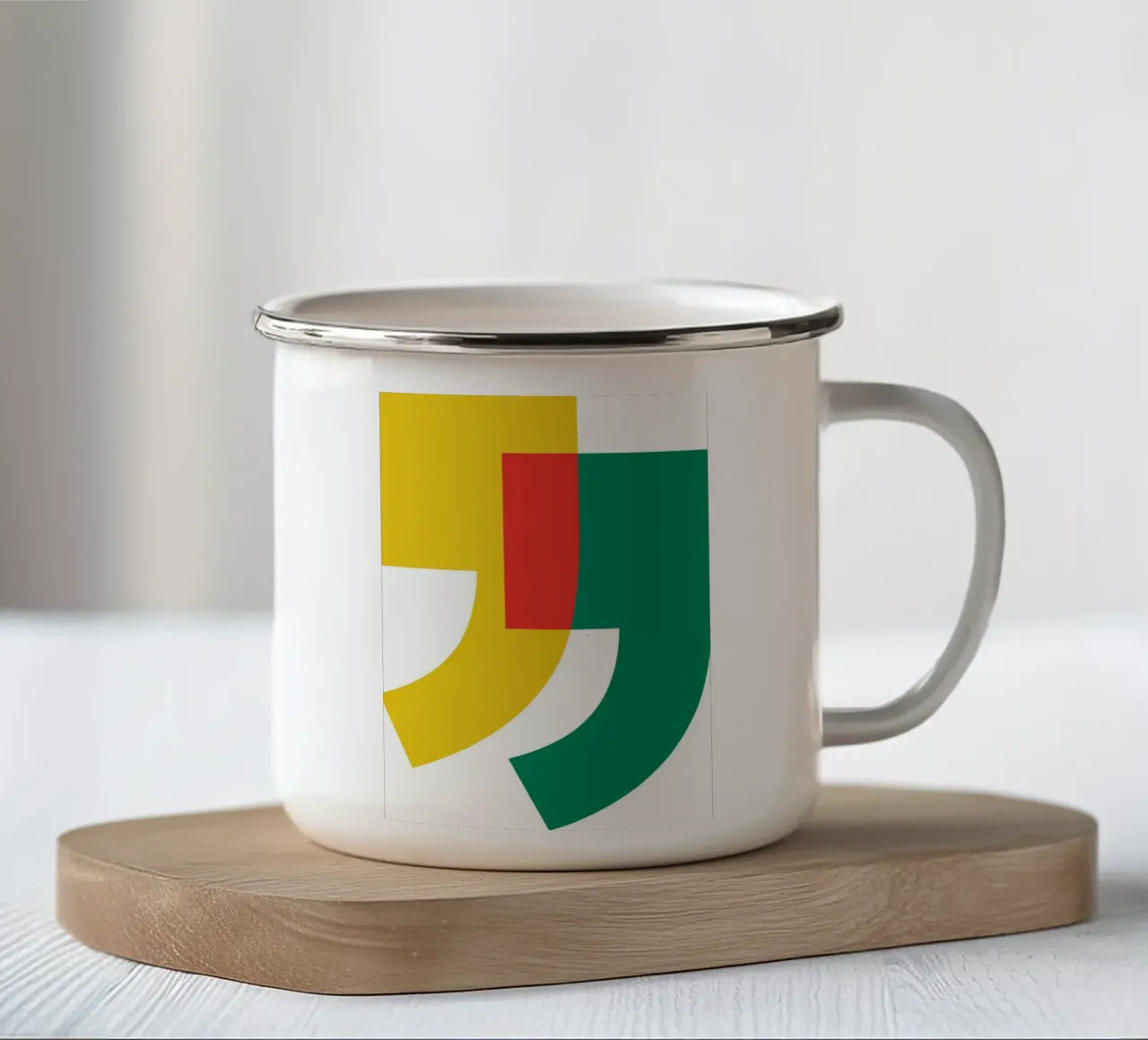Arte Bauhaus virgola in sovrimpressione tazza in smalto da Family Bauhaus Art