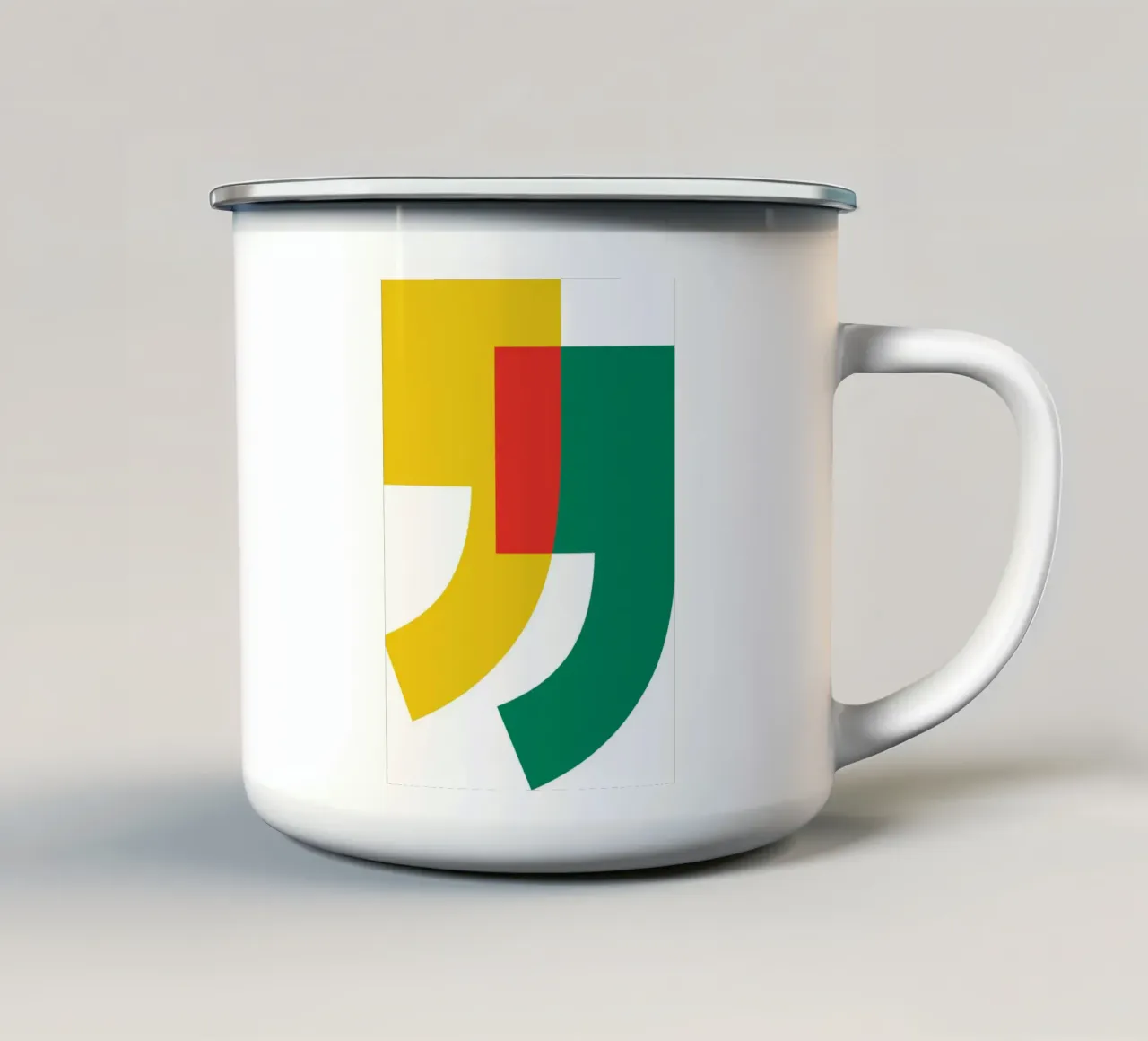 Arte Bauhaus virgola in sovrimpressione tazza in smalto da Family Bauhaus Art