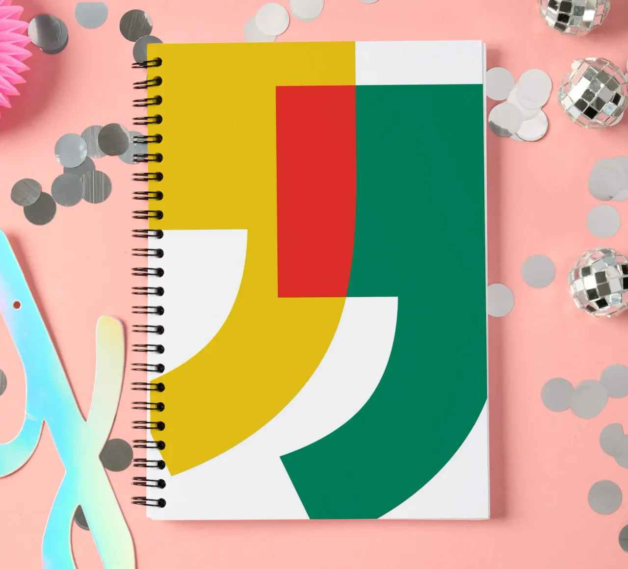 Bauhaus art overlay comma spiral notebook by Family Bauhaus Art