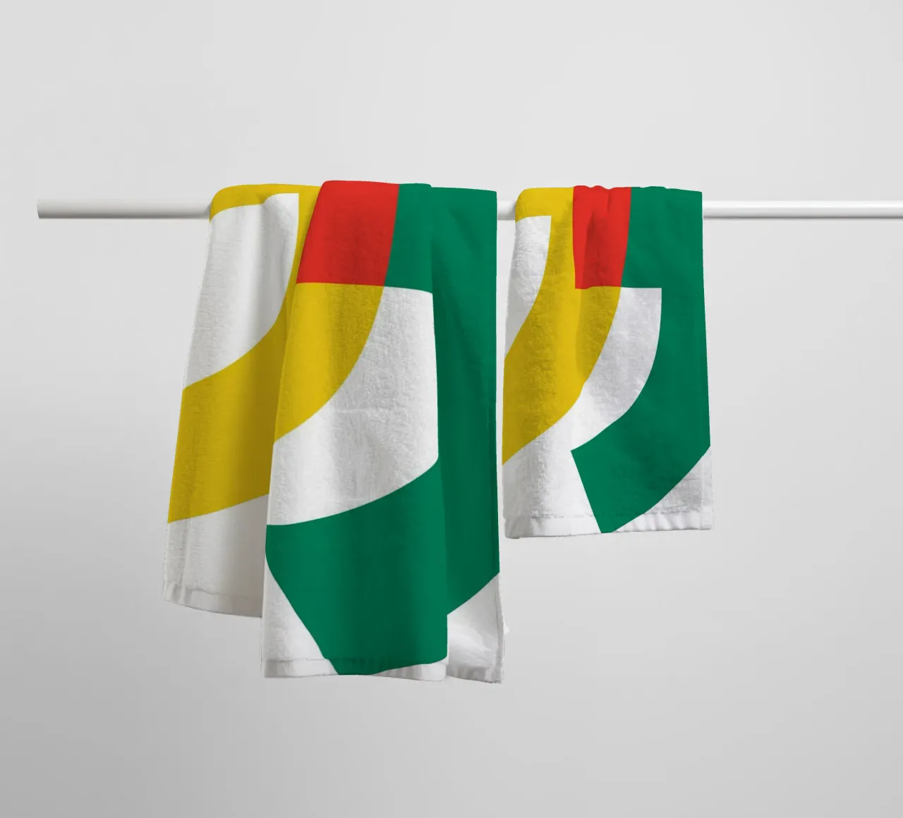 Bauhaus art overlay comma towel by Family Bauhaus Art