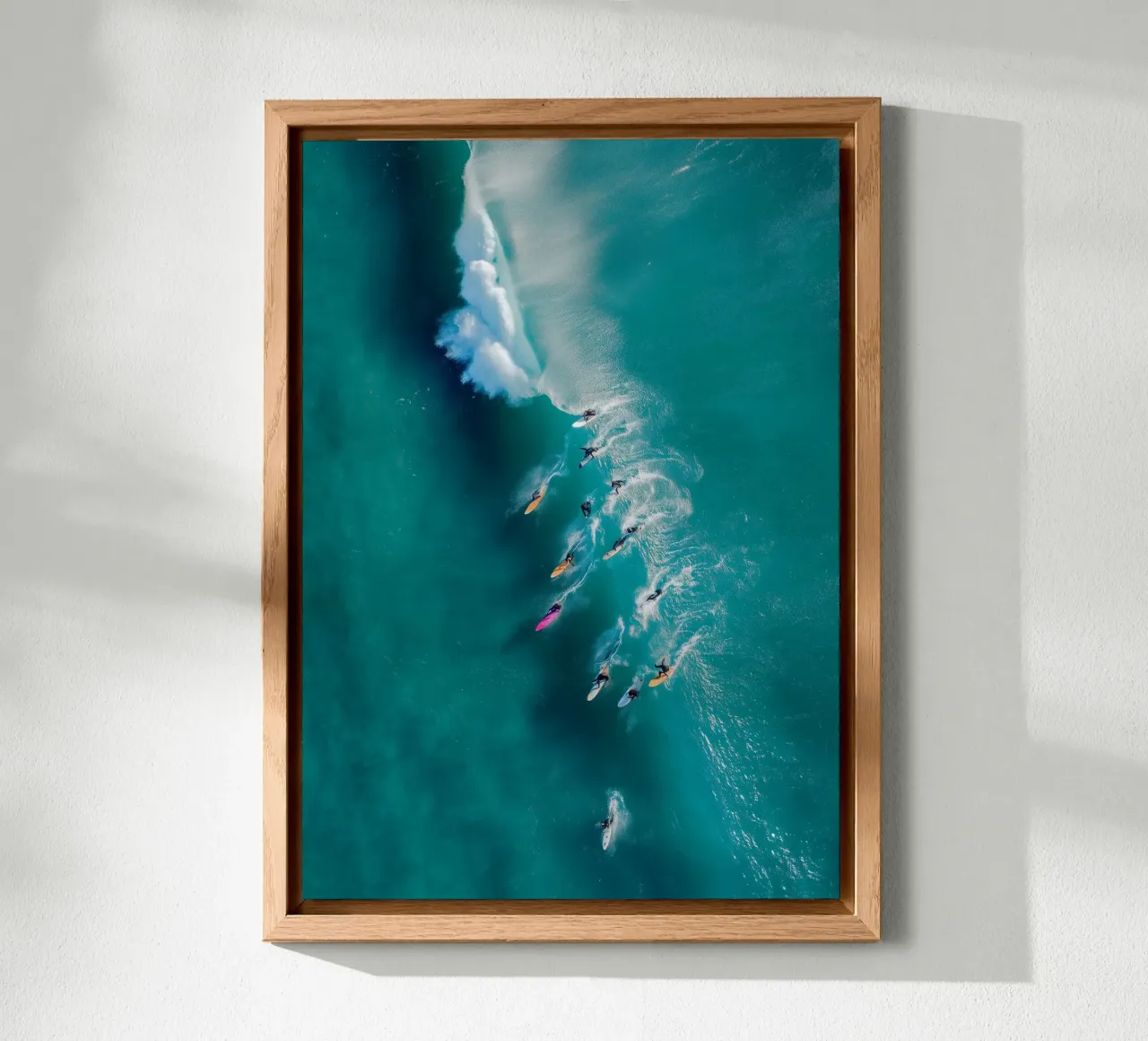 Chasing the Break – Aerial Surf Photography Print Forex-Platte von Vela Luna