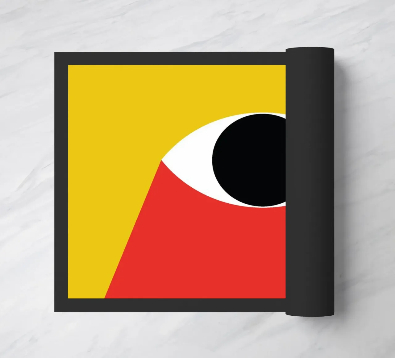 Eye light in the dark doormat by Family Bauhaus Art