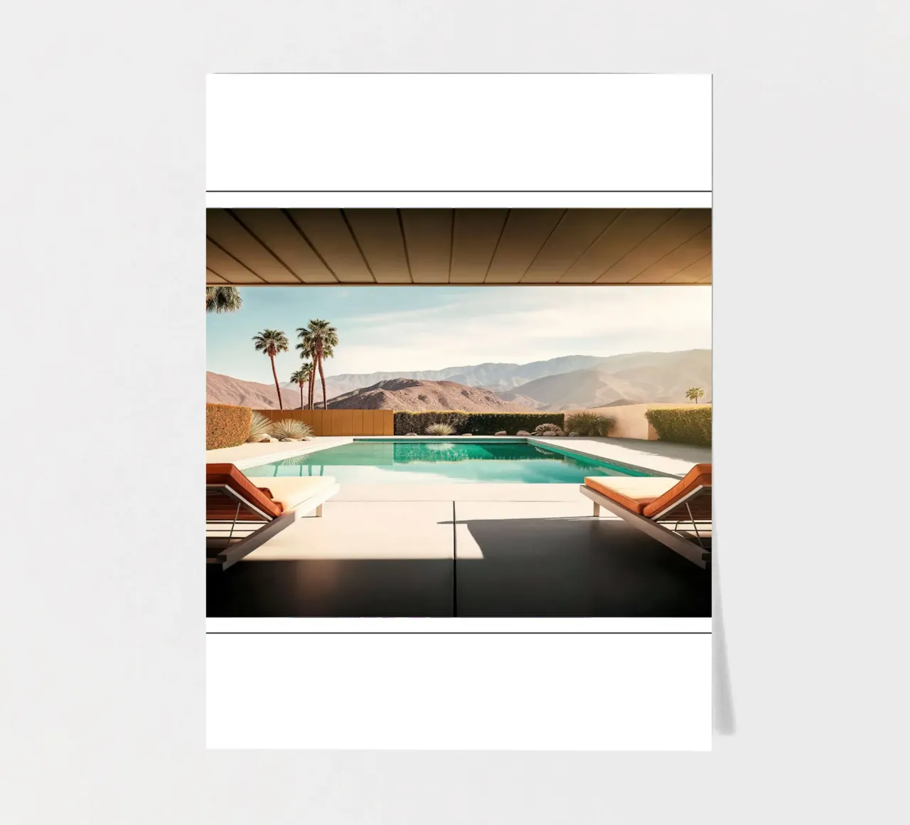 Palm Spring Private Pool I foglio adesivo da robertmotoiart