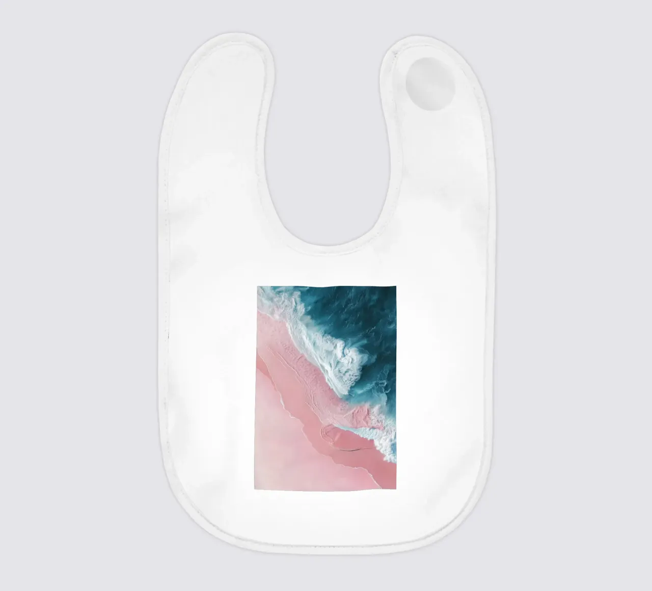 Pink Mirage – Ocean Meets Shore in Aerial View bavaglino da Vela Luna