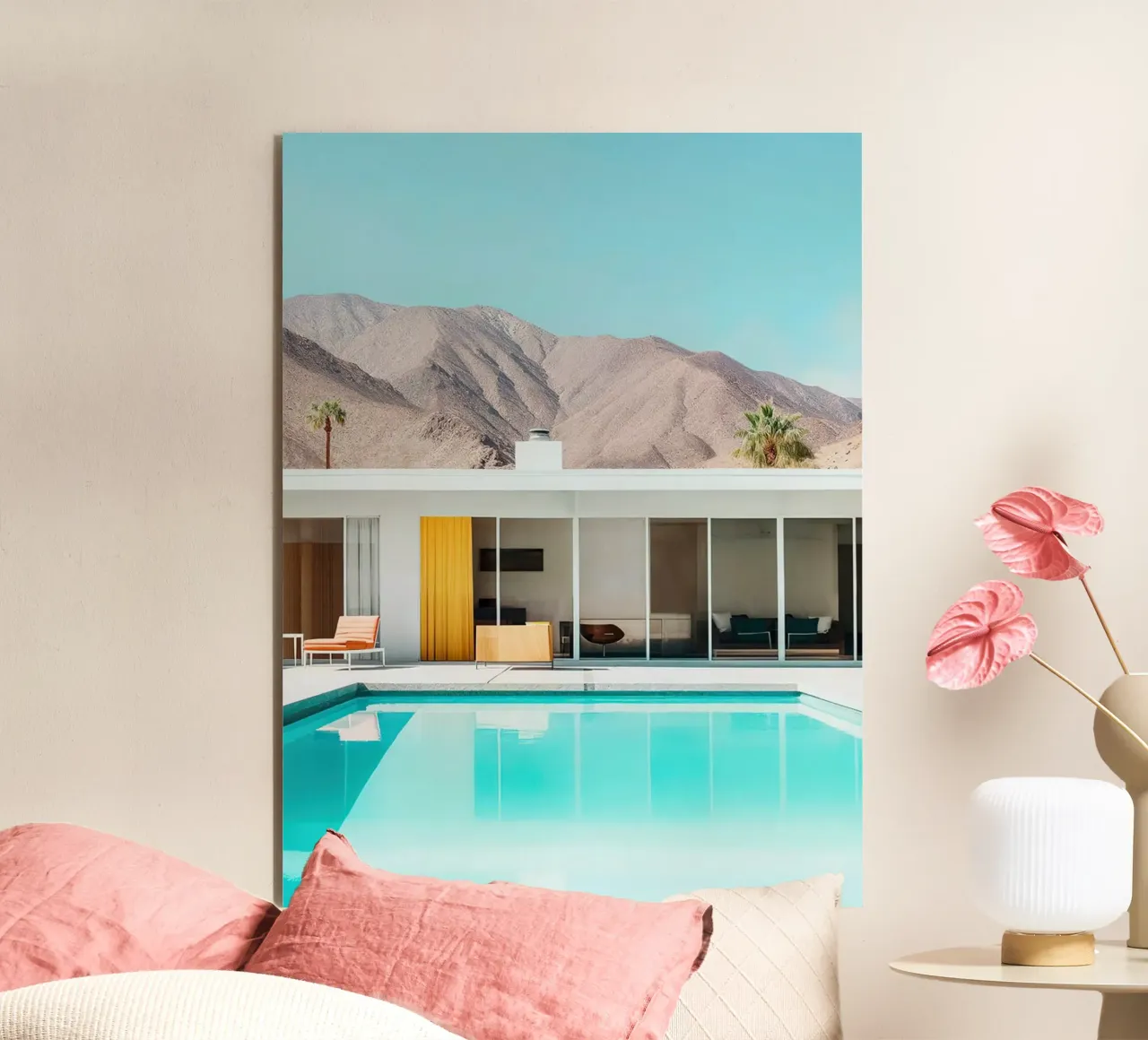Palm Spring Private Pool II alluminio dibond da robertmotoiart