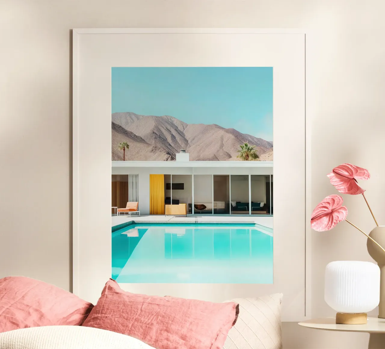 Palm Spring Private Pool II carta hahnemühle da robertmotoiart
