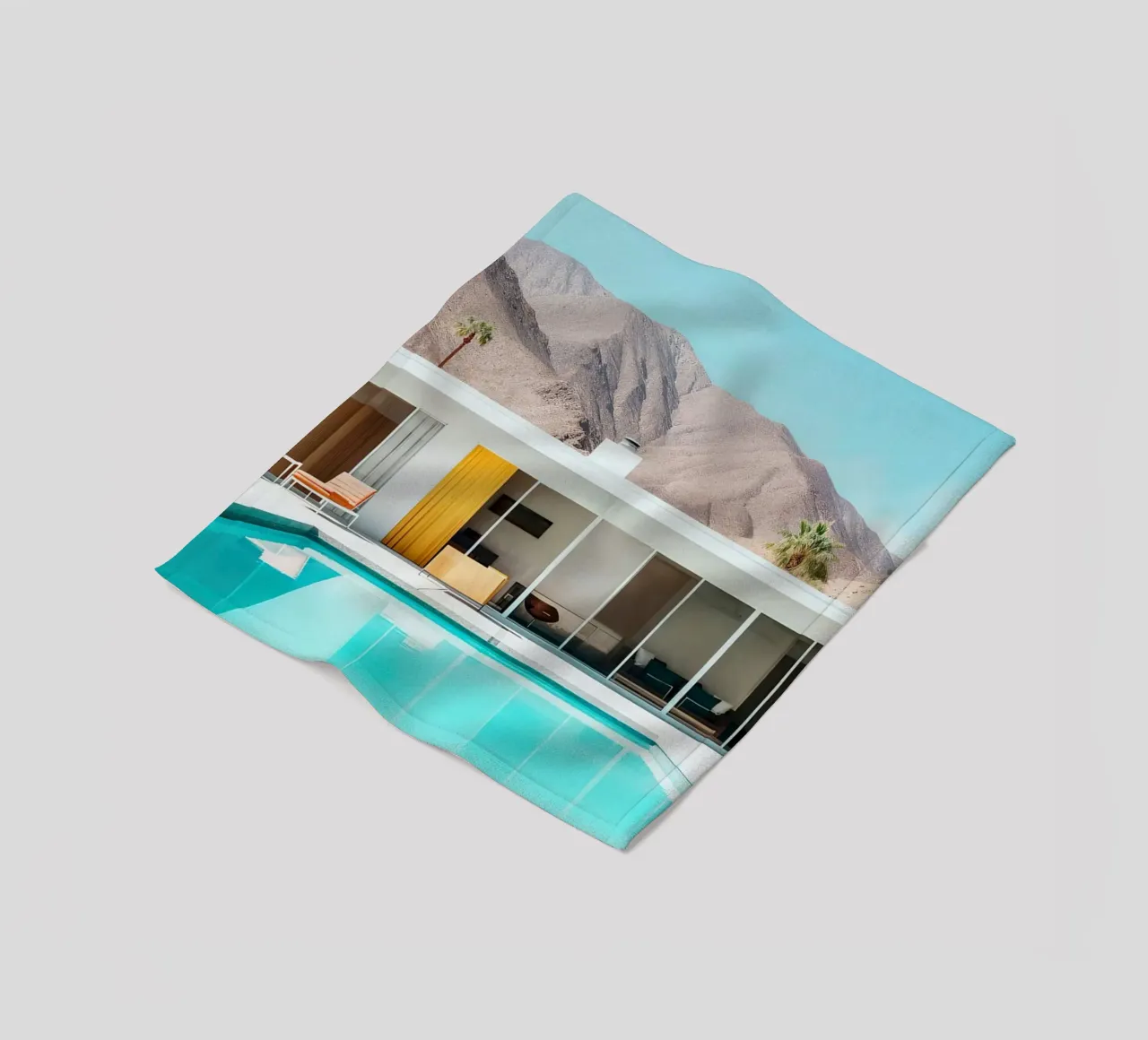 Palm Spring Private Pool II coperta in pile da robertmotoiart