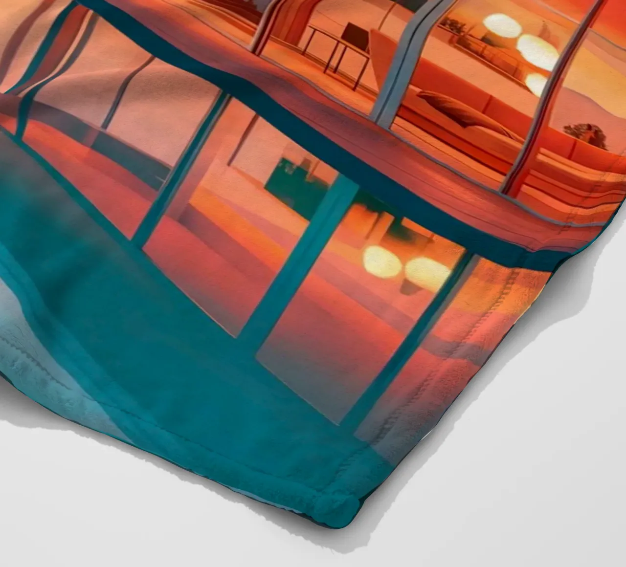 Sunset House Pool coperta in pile da robertmotoiart