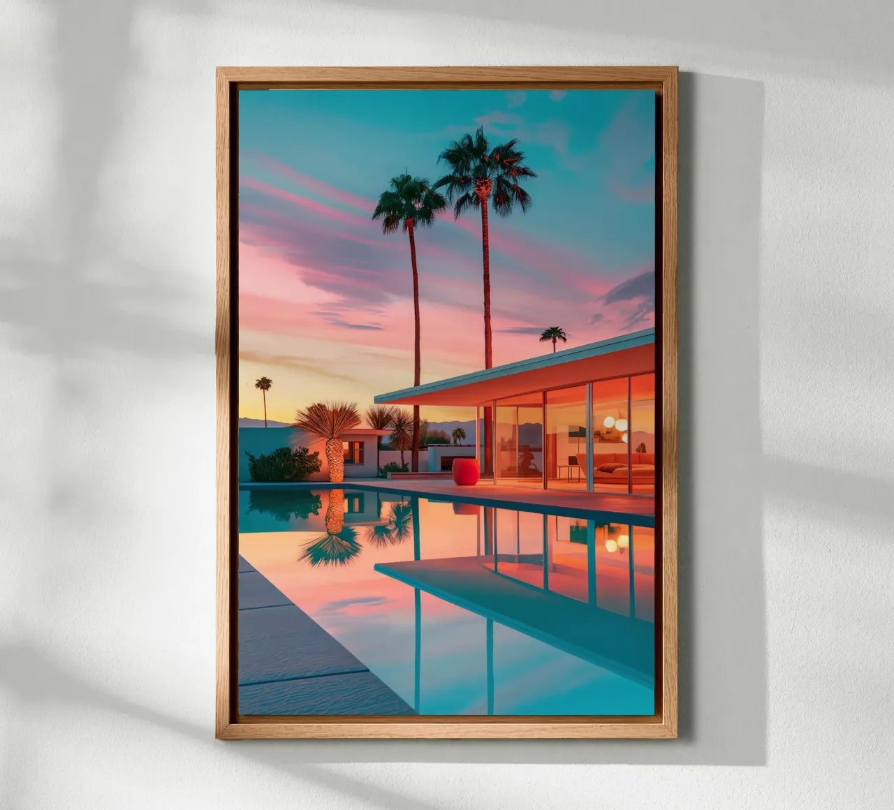 Sunset House Pool alluminio dibond da robertmotoiart