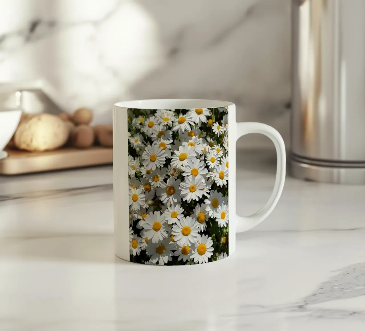 Fiori di margherita tazza in ceramica da luxi&lace