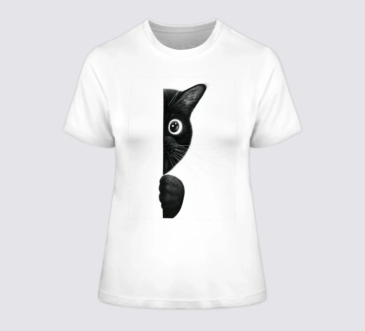 Cat Playing Hide And Seek t-shirt da donna da lennytravers