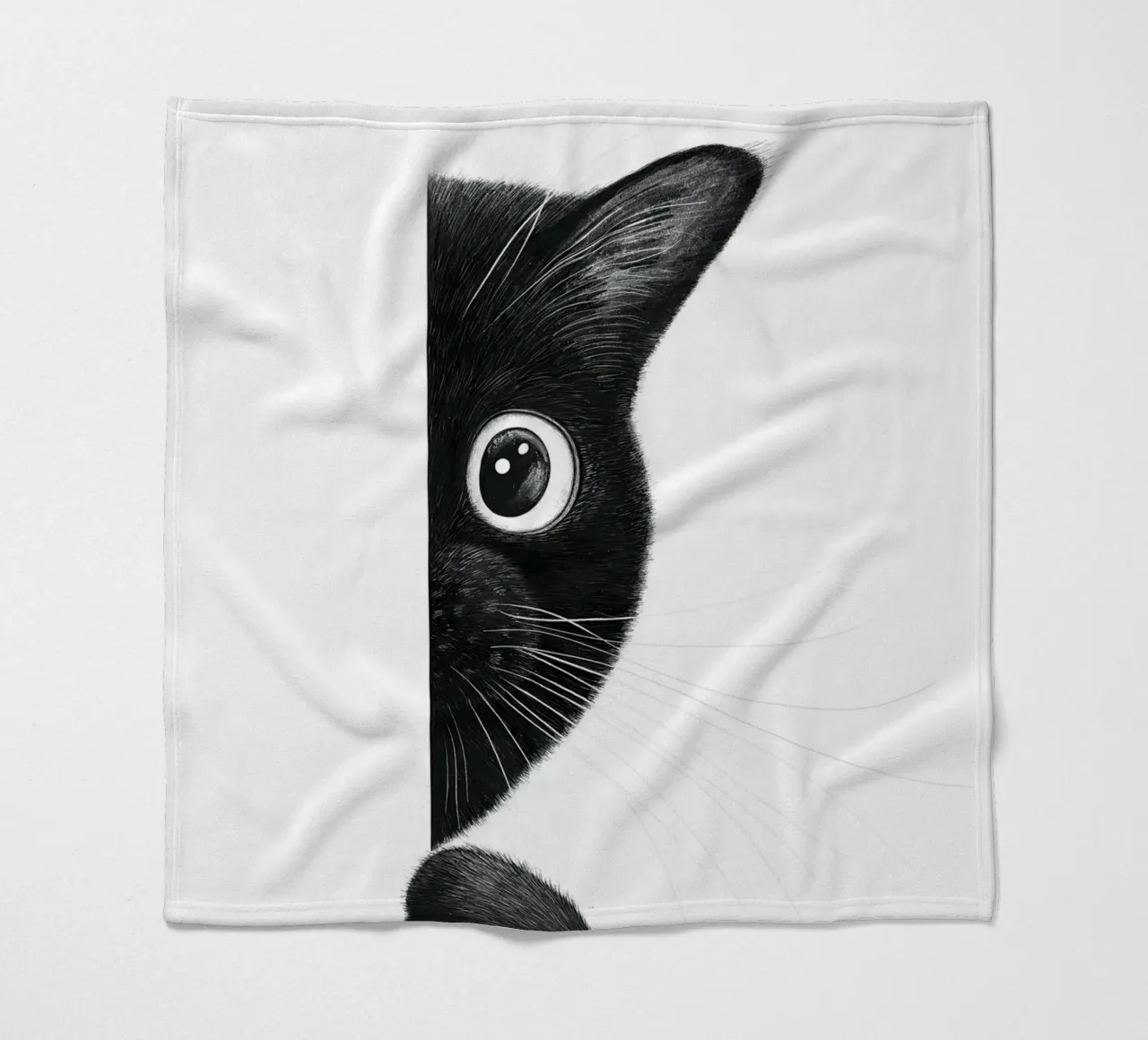 Cat Playing Hide And Seek coperta in pile da lennytravers