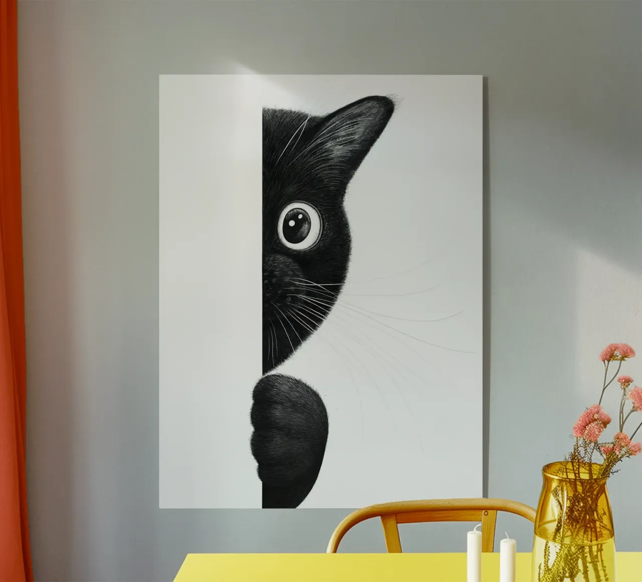 Cat Playing Hide And Seek plexiglass da lennytravers