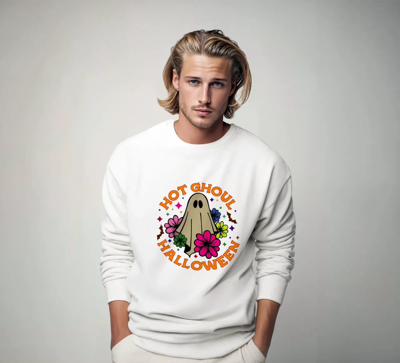 hot ghoul ghost halloween sweatshirt by onechoice