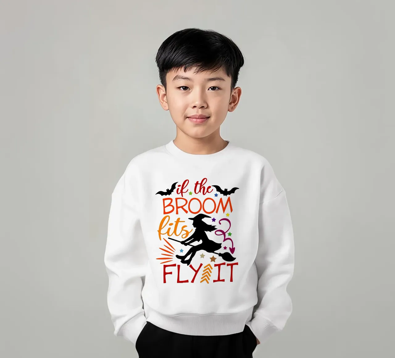 if the broom fits fly it kids sweatshirt by onechoice
