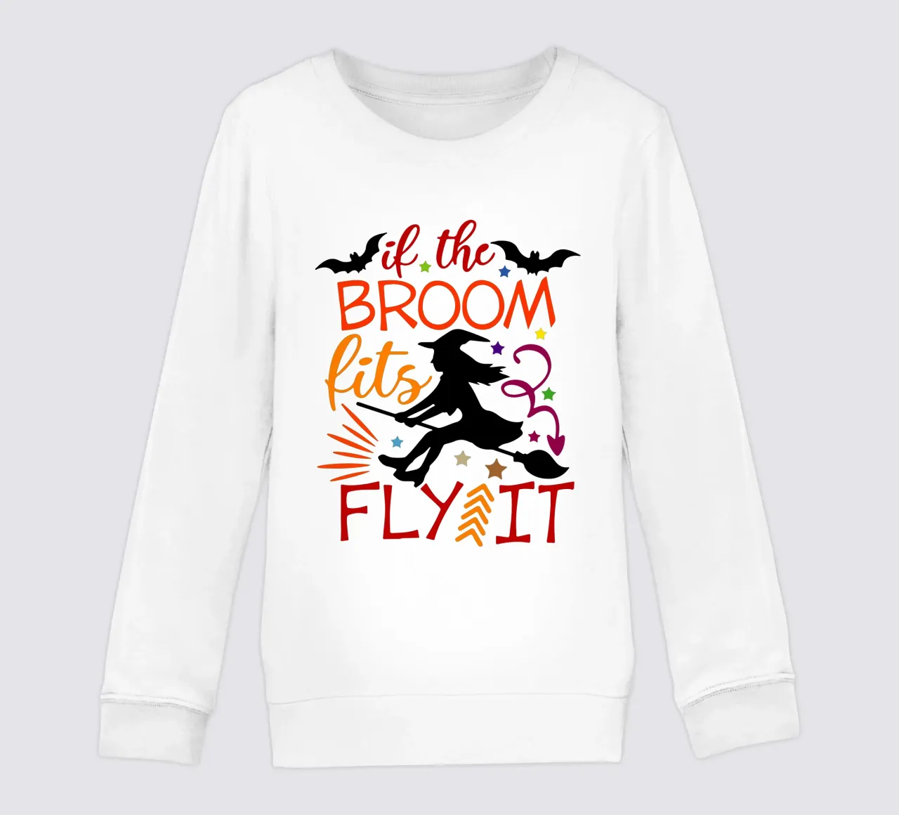 if the broom fits fly it kids sweatshirt by onechoice