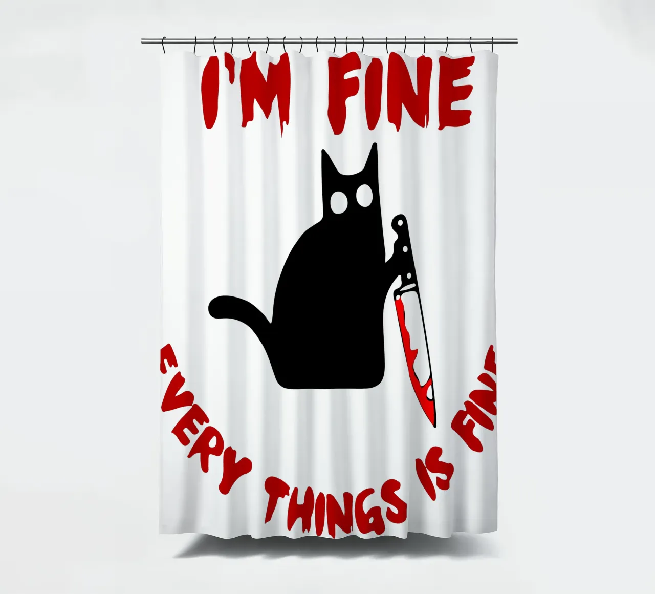 im fine everythings im fine shower curtain by onechoice