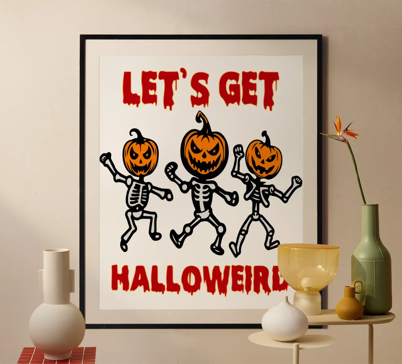 Andiamo ad hallowerd poster con telaio in plastica da onechoice