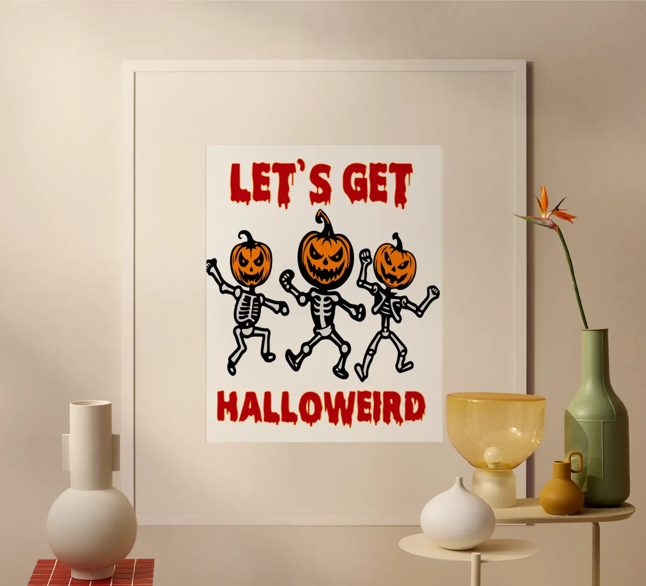 Andiamo ad hallowerd poster con telaio in plastica da onechoice