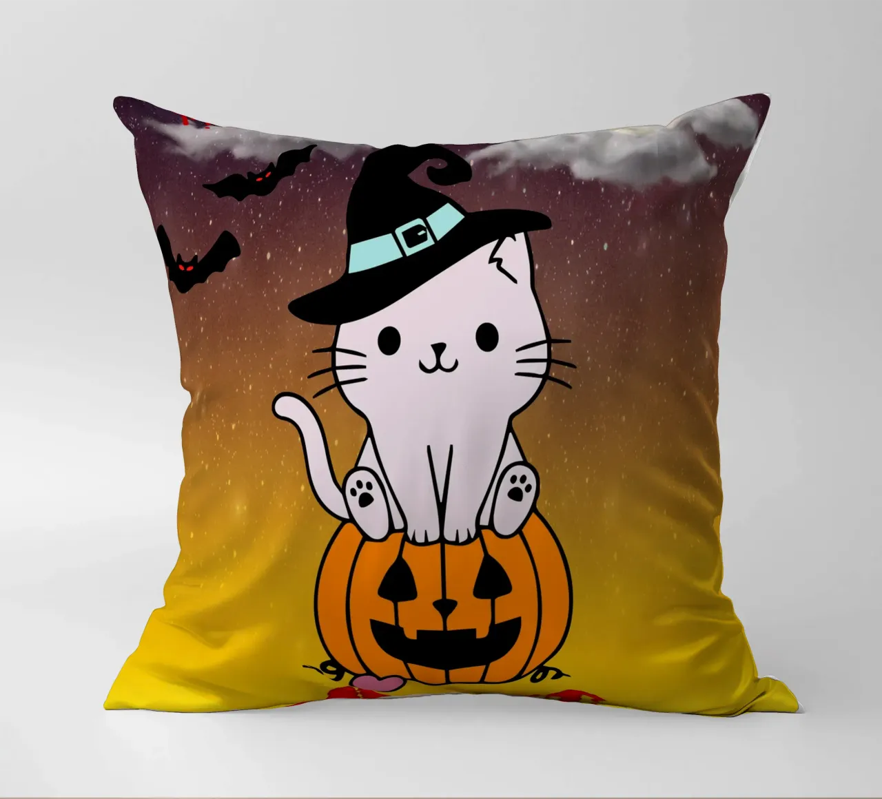miau gespenst halloween Kissen von onechoice