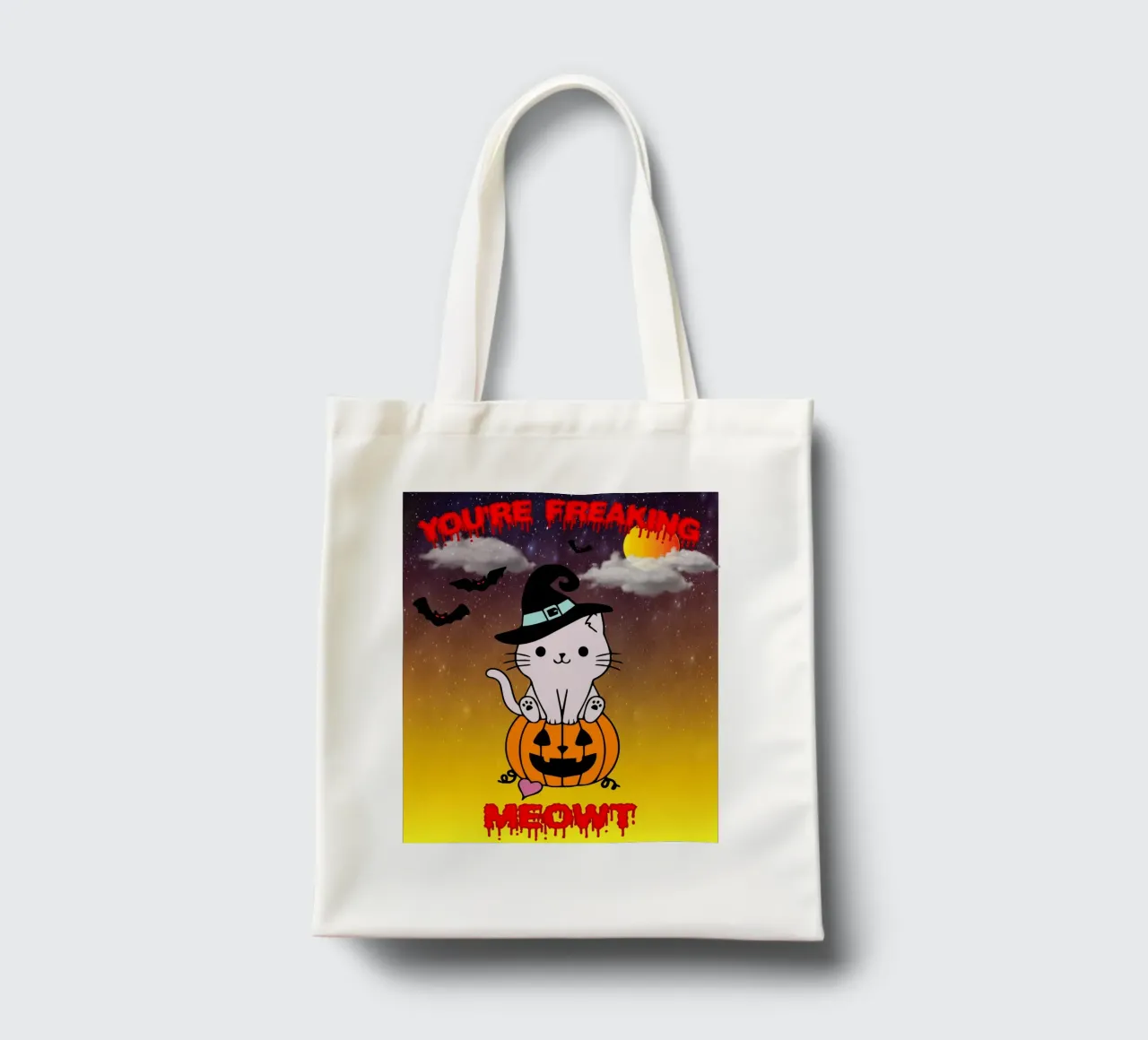 miau gespenst halloween Jutebeutel von onechoice
