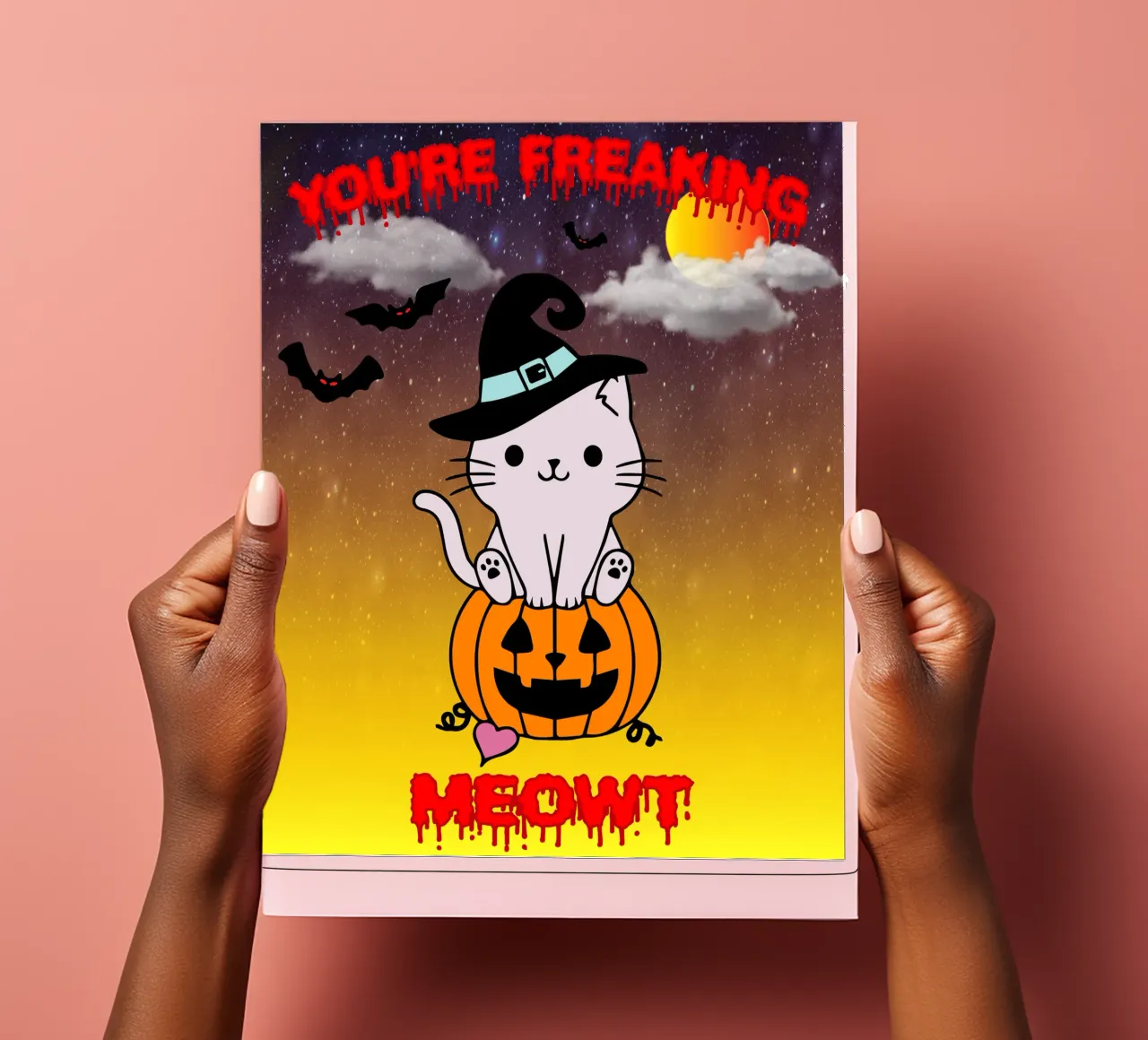 miau gespenst halloween Stickerbogen von onechoice